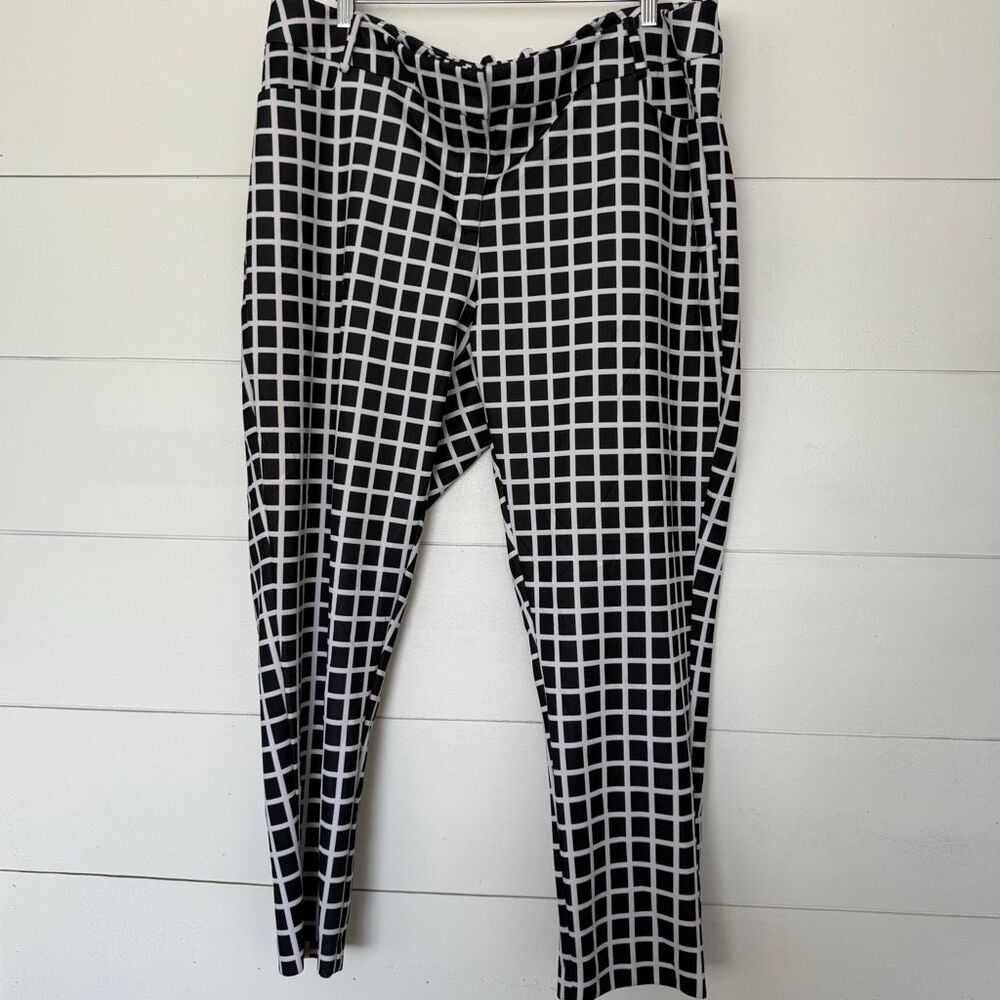 Eloquii Women’s 22 Black White Pants Ankle Plus Size